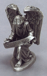 Angel Pewter Nativity Statue 3 In. Scale