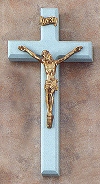 Blue & Gold Crucifix 6.25 In.