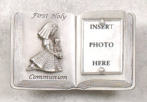 Girl's Pewter 1st Communion Picture Frame