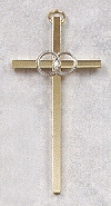 Gold Wedding Cross 4.5 In.
