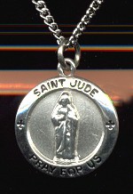 St Jude Sterling Medal - Round, 5/8 Inch