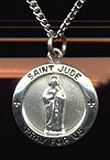 St Jude Sterling Medal - Round, 5/8 Inch