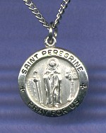 St. Peregrine Sterling Medal  - Round, 5/8 Inch