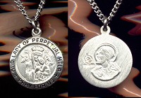 O. L. Of Perpetual Help Sterling Medal  - Round, 5/8 Inch