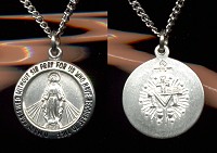 Miraculous Sterling Medal - 5/8 Inch Round