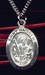 St. Andrew Sterling Medal Oval - Oval 3/4 In