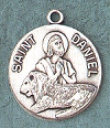 St. Daniel Sterling Round Medal 1 In.