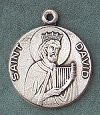 St. David Sterling Round Medal 1 In.