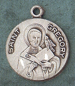 St Gregory Sterling Round Medal 1 In.