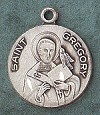 St Gregory Sterling Round Medal 1 In.