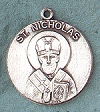 St. Nicholas Sterling Round Medal 1 In.