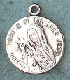 St. Therese Sterling Round Medal 1 In.