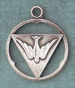 Holy Spirit Sterling Round medal 1 In.