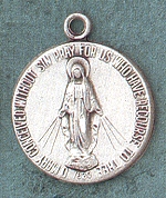 Miraculous Sterling Round Medal 1 IN.