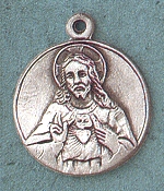 Scapular Sterling Round Medal 1 In.