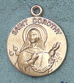 St. Dorothy Gold Filled Medal 