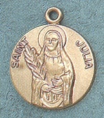 St Julia Gold Filled Medal 