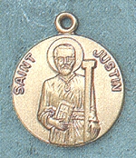 St. Justin Gold Filled Medal
