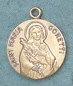 St. Maria Goretti Gold Filled Medal 