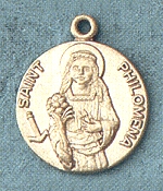 St. Philomena Gold Filled Medal 