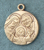 Holy Family Gold Filled Medal 