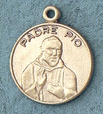 Padre Pio Gold Filled Medal