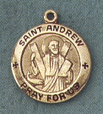 St. Andrew Gold Filled Medal 5/8 In.