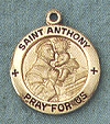 St. Anthony Gold Filled Medal 5/8 In.