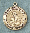 St. Catherine gold Filled Medal 5/8 In.