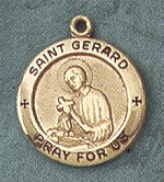 St. Gerard Gold Filled Medal 5/8 In.