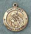 St. James Gold Filled Medal 5/8 In.
