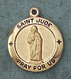 St. Jude Gold Filled Medal 5/8 In.