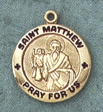 St. Matthew Gold Filled Medal 5/8 In.