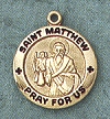 St. Matthew Gold Filled Medal 5/8 In.