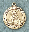 St. Nicholas Gold Filled Medal 5/8 In.