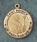 St Patrick Gold Filled Medal 5/8 In.