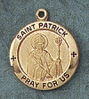 St Patrick Gold Filled Medal 5/8 In.