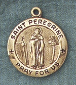 St. Peregrine Gold Filled Medal 5/8 In.