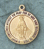 Miraculous Gold Filled Medal 5/8 In.