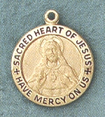 Scapular Gold Filled Medal 5/8 In.