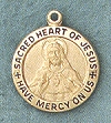 Scapular Gold Filled Medal 5/8 In.