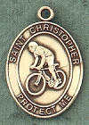St. Christopher Biking Gold Filled Medal