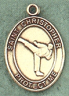 St. Christopher Karate Gold Filled Medal