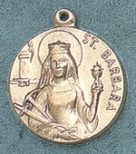St. Barbara 14kt Gold Medal