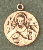 St. Bernard 14kt Gold Medal 