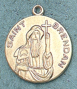 St. Brendan 14kt Gold Medal 