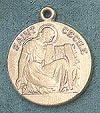 St. Cecile 14kt Gold Medal 
