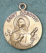 St. Dorothy 14kt Gold Medal 