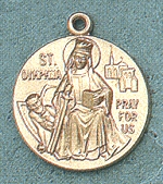 St. Dymphna 14kt Gold Medal 