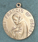 St. Francis 14kt Gold Medal 